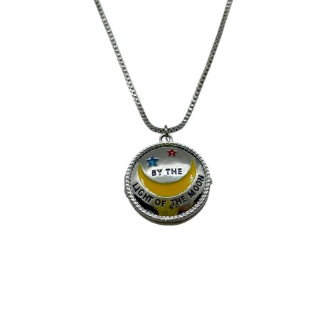 necklace steel silver by the light on the moon1